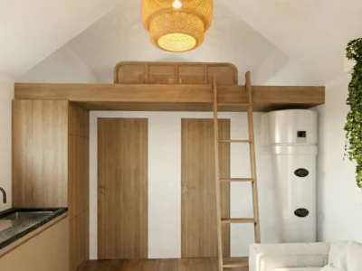 Chata MODUS schody LOFT