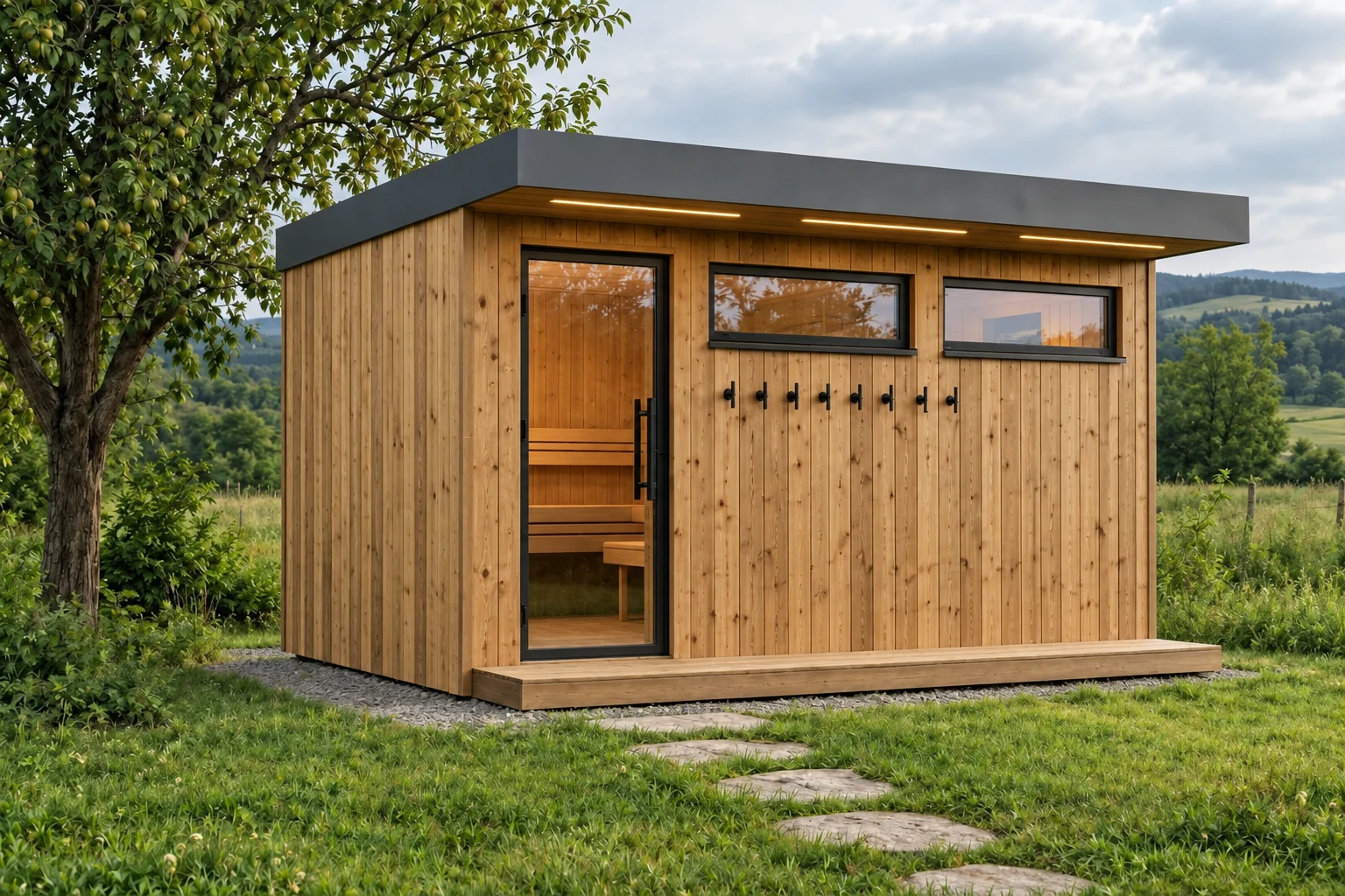 Sauna na mieru — Svetlé drevo
